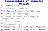 1 Fundamentals of Computer Design Introduction Classes of Computers Defining Computer Architecture Trends in Technology Trends in Power and Energy in Integrated.