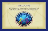 WELCOME EPAS Reports: Maximizing the Impact on Student Achievement in Mathematics.