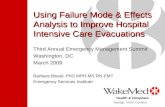 Using Failure Mode & Effects Analysis to Improve Hospital Intensive Care Evacuations Third Annual Emergency Management Summit Washington, DC March 2009.