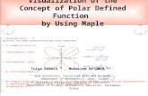 1 Visualization of the Concept of Polar Defined Function by Using Maple Tolga KABACA *, Muharrem AKTÜMEN ** * Uşak University, Faculty of Arts and Science,