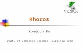 Khoros Yongqun He Dept. of Computer Science, Virginia Tech.