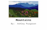 Mountains By: Ashley Purgason. A mountain is a landform that is higher than it’s surroundings. There are mountains in North Carolina and the US.