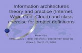 1 Peter Fox Xinformatics – ITEC 6961/CSCI 6960/ERTH-6963-01 Week 6, March 23, 2010 Information architectures theory and practice (Internet, Web, Grid,