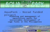 Mid-term meeting report AquaPark – Norad funded project Planning and management of aquaculture parks for sustainable development of cage farms in the Philippines.