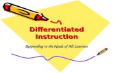 Differentiated Instruction Responding to the Needs of All Learners.