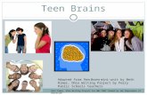 Teen Brains Adapted from Teen Brains mini-unit by Beth Rimer, Ohio Writing Project by Perry Public Schools teachers Beth Rimer, Ohio Writing Project for.