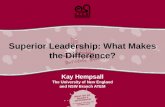 Superior Leadership: What Makes the Difference? Kay Hempsall The University of New England and NSW Branch ATEM.
