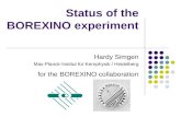 Status of the BOREXINO experiment Hardy Simgen Max-Planck-Institut für Kernphysik / Heidelberg for the BOREXINO collaboration.
