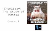 Chemistry: The Study of Matter Chapter 1. Ch. 1 Homework Ch. 1a on Matter Classification 2, 3 a-d, 5-9, 12-15 (both editions) Ch. 1b on Measurements and.