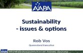 AAPA Q TMR Senior Management Meeting 23 June 2010 – Sustainability - issues & options Sustainability - issues & options Rob Vos Queensland Executive.