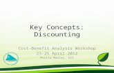 Key Concepts: Discounting Cost-Benefit Analysis Workshop 23-25 April 2012 Marita Manley, GIZ.