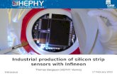 17 February 2015 Thomas Bergauer (HEPHY Vienna) Industrial production of silicon strip sensors with Infineon TREDI2015.