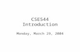 CSE544 Introduction Monday, March 29, 2004. Staff Instructor: Dan Suciu –CSE 662, suciu@cs.washington.edu –Office hours: Tuesday, 1-2pm. TA: Nilesh Dalvi.