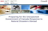 Preparing for the Unexpected: Government of Canada Response to Natural Disasters Abroad.