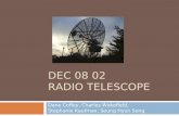 DEC 08 02 RADIO TELESCOPE Dane Coffey, Charles Wakefield, Stephanie Kaufman, Seung Hyun Song.