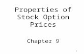 1 Properties of Stock Option Prices Chapter 9. 2 ASSUMPTIONS: 1.The market is frictionless: No transaction cost nor taxes exist. Trading are executed.