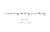 Linear Programming: Data Fitting Steve Gu Mar 21, 2008.