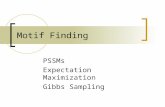 Motif Finding PSSMs Expectation Maximization Gibbs Sampling.