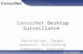 CensorNet Desktop Surveillance Description, Target audience, Positioning Components, Features .