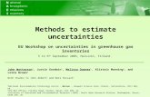 Methods to estimate uncertainties EU Workshop on uncertainties in greenhouse gas inventories 5 to 6 th September 2005, Helsinki, Finland. 1 National Environmental.
