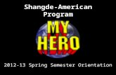 Shangde-American Program 2012-13 Spring Semester Orientation.