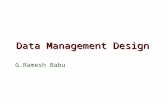 Data Management Design G.Ramesh Babu. In This Lecture You Will Learn: n The different ways of storing persistent objects n The differences between object.