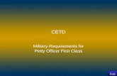 CETD Military Requirements for Petty Officer First Class Exit.
