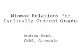 Minmax Relations for Cyclically Ordered Graphs András Sebő, CNRS, Grenoble.