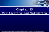 CS.436 Software Engineering By Ajarn..Sutapart Sappajak,METC,MSIT Chapter 13 Verification and validation Slide 1 1 Chapter 13 Verification and Validation.