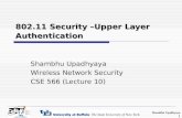 Shambhu Upadhyaya 1 802.11 Security –Upper Layer Authentication Shambhu Upadhyaya Wireless Network Security CSE 566 (Lecture 10)