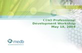 CfAO Professional Development Workshop May 18, 2004.