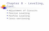 Chapter 8 – Leveling, Cont. Adjustment of Circuits Precise Leveling Profile Leveling Cross-sectioning.