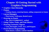 1 Chapter 10 Getting Started with Graphics Programming F Graphics Class Hierarchy F Frames –Creating frames, centering frames, adding components to frames.