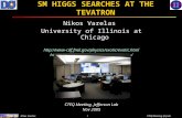 1 CTEQ Meeting @ JLab Nikos Varelas SM HIGGS SEARCHES AT THE TEVATRON Nikos Varelas University of Illinois at Chicago .