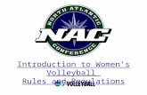 Introduction to Women’s Volleyball Rules and Regulations.