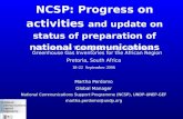 NCSP: Progress on activities and update on status of preparation of national communications CGE Hands on Training Workshop on National Greenhouse Gas Inventories.