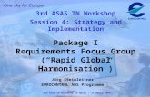 3rd ASAS TN Workshop 19 April – 21 April 2004 1 3rd ASAS TN Workshop Session 4: Strategy and Implementation Package I Requirements Focus Group (“Rapid.