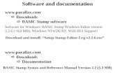 Software and documentation Download and install: “Setup-Stamp-Editor-Lrg-v2.2.6.exe”   Downloads  BASIC Stamp software BASIC Stamp Syntax.