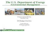 M E Environmental Management safety  performance  cleanup  closure The U.S. Department of Energy Environmental Management Intergovernmental Meeting.
