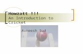 Howzatt !!! An Introduction to Cricket Avneesh Sud.