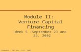 J. K. Dietrich - FBE 432 – Fall, 2002 Module II: Venture Capital Financing Week 5 –September 23 and 25, 2002.