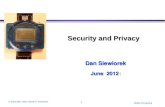 1 1 © 2010-2011-2012 Daniel P. Siewiorek Mobile Computing Security and Privacy Dan Siewiorek June 2012 1.