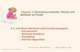 1 Introduction to Abstract Mathematics Chapter 3: Elementary Number Theory and Methods of Proofs Instructor: Hayk Melikya melikyan@nccu.edu 3.1-.3.4 Direct.