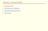 Introduction Architecture Models Fundamental Models Summary Chapter 2: System Model.