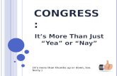 VOTING IN CONGRESS: It’s More Than Just “Yea” or “Nay” (It’s more than thumbs up or down, too. Sorry.)