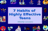 7 Habits of Highly Effective Teens Weekly Lessons.