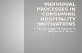 HTM 3103 Consumer behavior in Hospitality & Tourism.