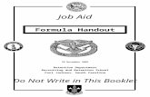 Retention Department Recruiting and Retention School Fort Jackson, South Carolina 28 November 2005 Formula Handout Job Aid Do Not Write in This Booklet.