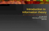 Introduction to Information theory A.J. Han Vinck University of Duisburg-Essen April 2012.