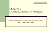 Chapter 9 Qualitative Research Methods  TED ETHNOGRAPHY.